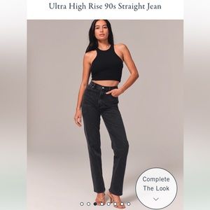 A&F Ultra High Rise 90s Straight Jean size 29 extra short